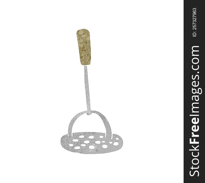 retro cartoon potato masher