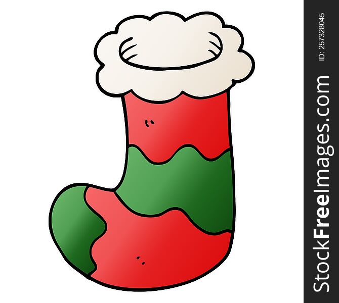 cartoon doodle christmas stocking