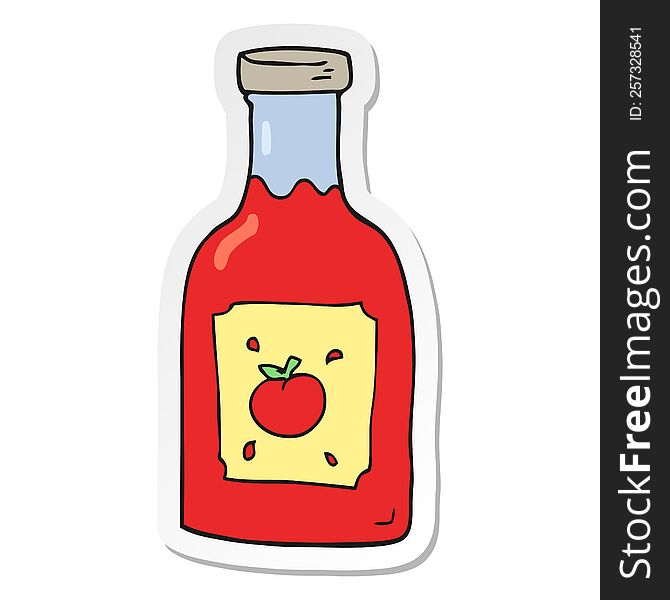 Sticker Of A Cartoon Ketchup