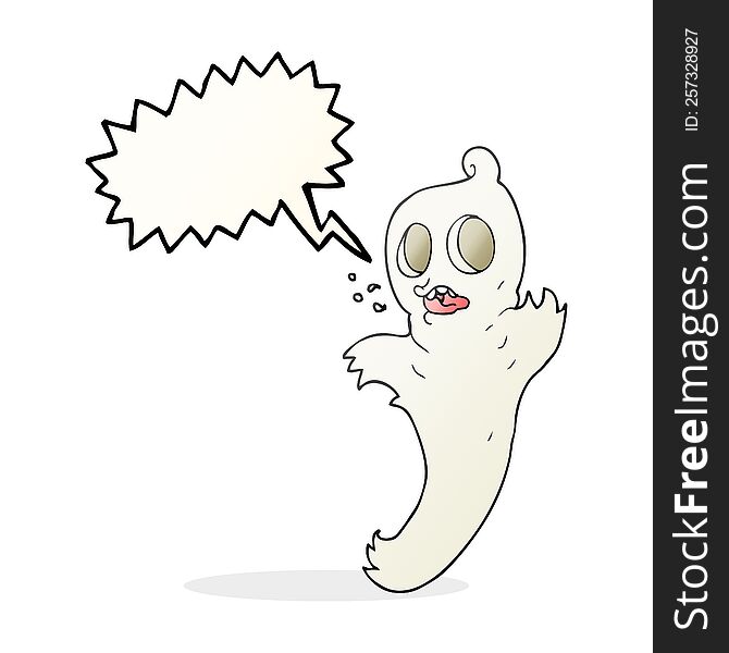 Speech Bubble Cartoon Ghost
