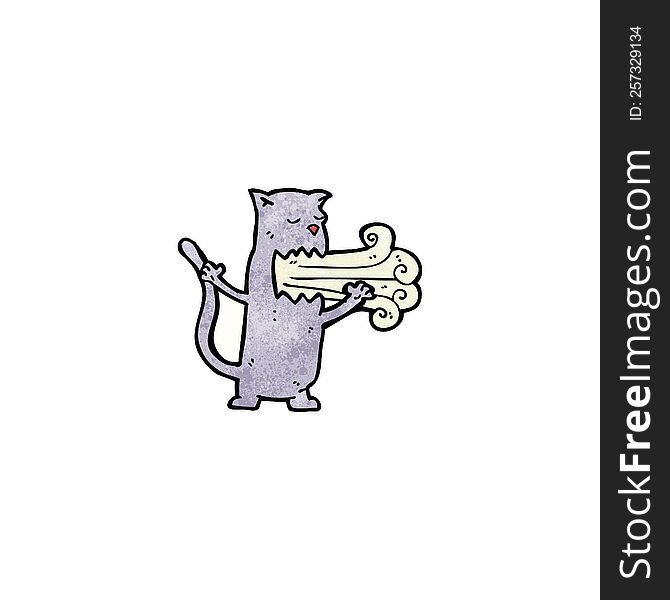 Cartoon Belching Cat