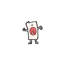 Cartoon Block Head Man Royalty Free Stock Images