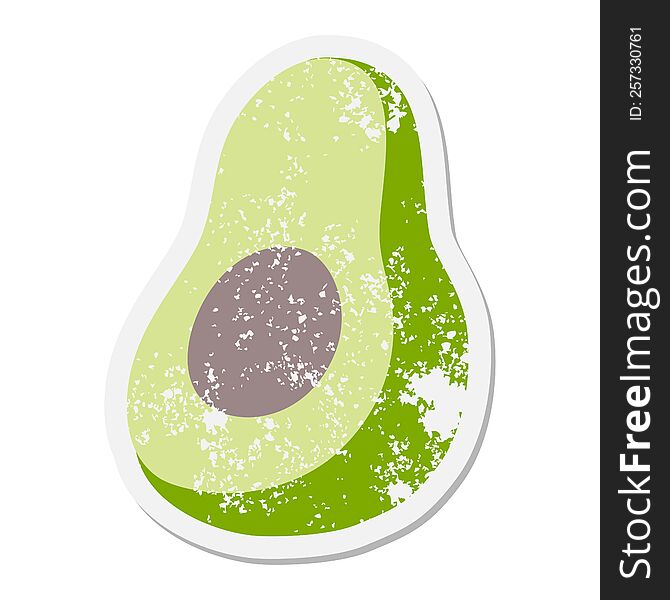 Avocado grunge sticker
