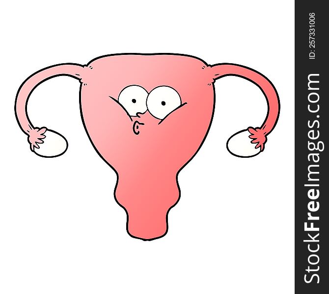 cartoon uterus. cartoon uterus