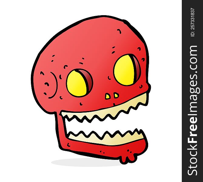 Cartoon Spooky Skull