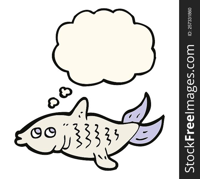 Cartoon Fish With Thought Bubble