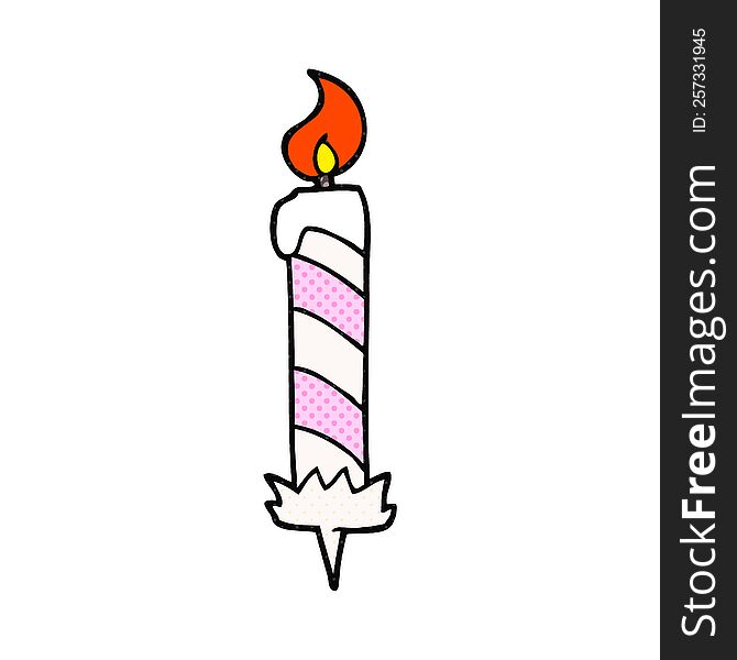 cartoon birthday cake candle