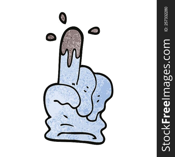 cartoon doodle rubber glove