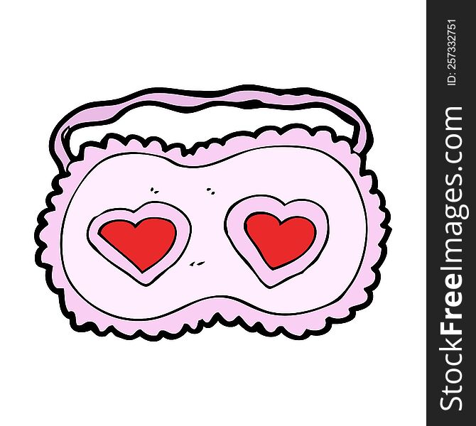 cartoon sleeping mask with love hearts