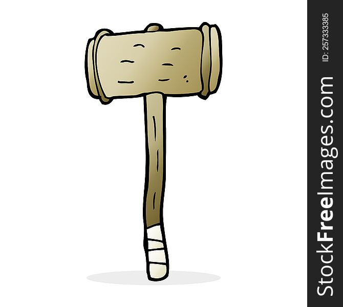 Cartoon Wooden Hammer
