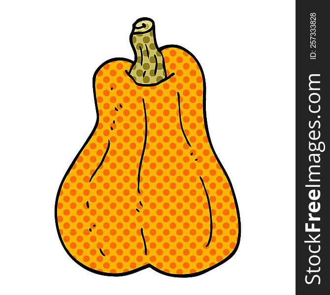 cartoon doodle butternut squash