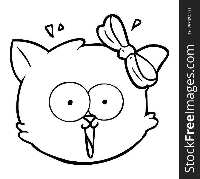 cartoon surprised cat face. cartoon surprised cat face