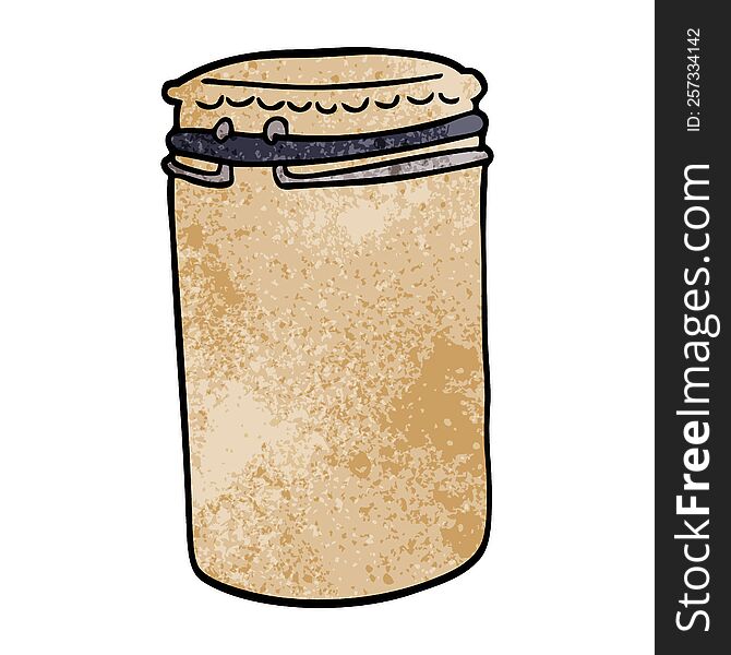 Cartoon Doodle Storage Jar