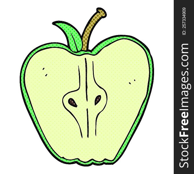 freehand drawn cartoon apple