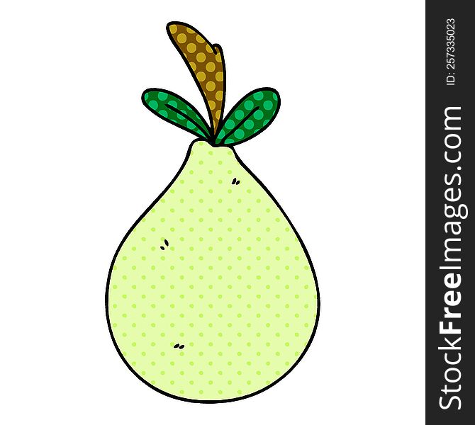 Quirky Comic Book Style Cartoon Pear