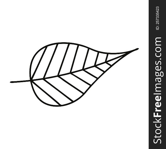 line drawing cartoon green leaf