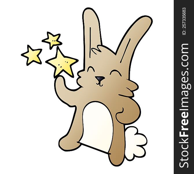 cartoon doodle happy bunny