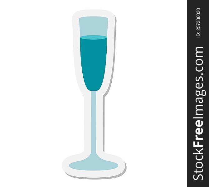 champagne flute sticker