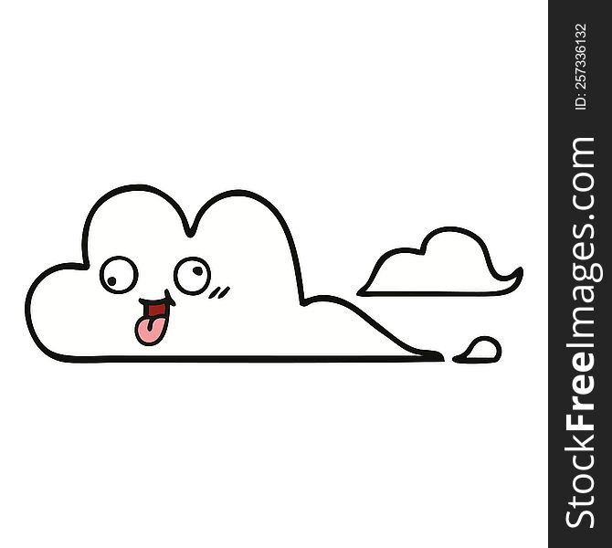 cute cartoon of a clouds. cute cartoon of a clouds