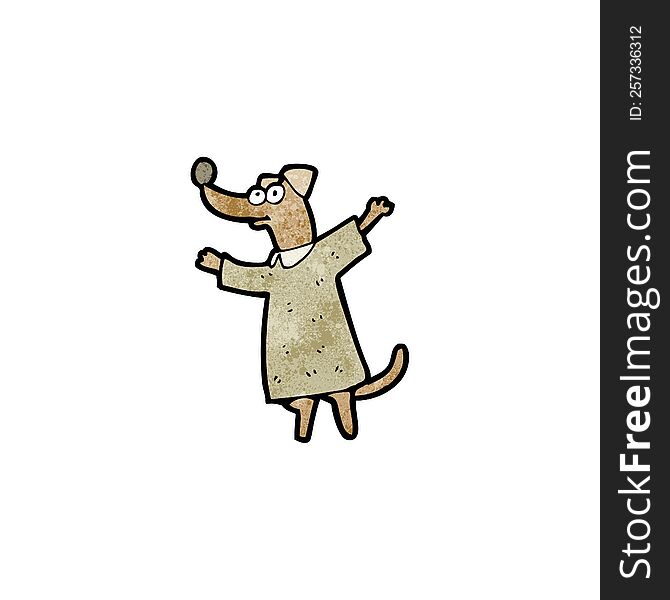 cartoon dog wearing dress