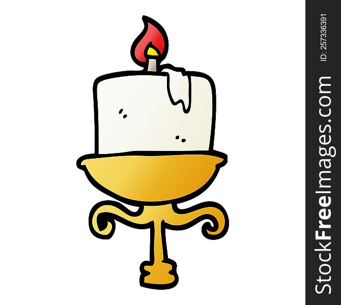 vector gradient illustration cartoon old candlestick