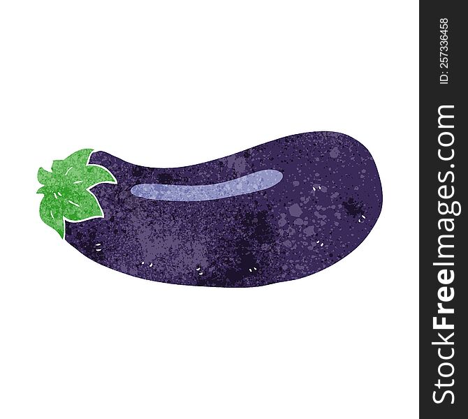 retro cartoon eggplant