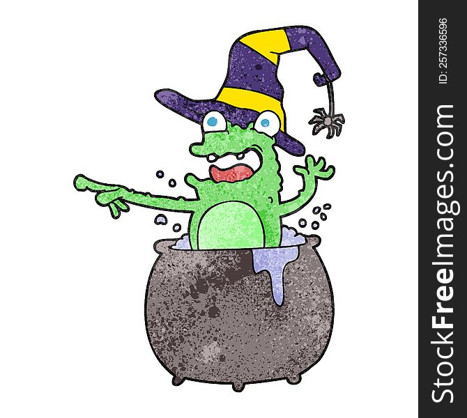 Textured Cartoon Halloween Toad