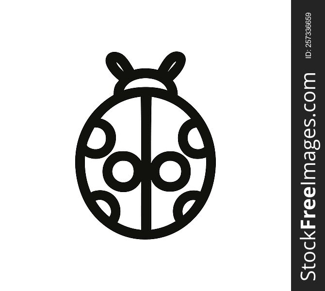 cute ladybug icon symbol