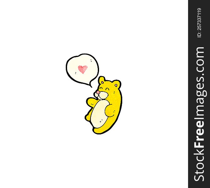 ccartoon teddy bear with love heart