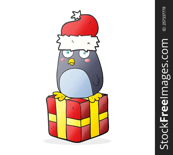 Cartoon Christmas Penguin