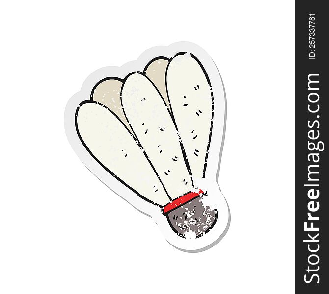 retro distressed sticker of a cartoon badminton