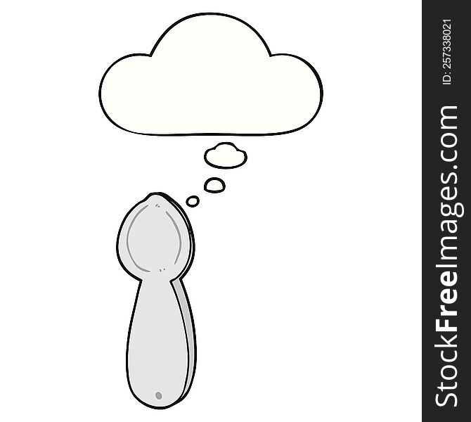 Cartoon Spoon And Thought Bubble