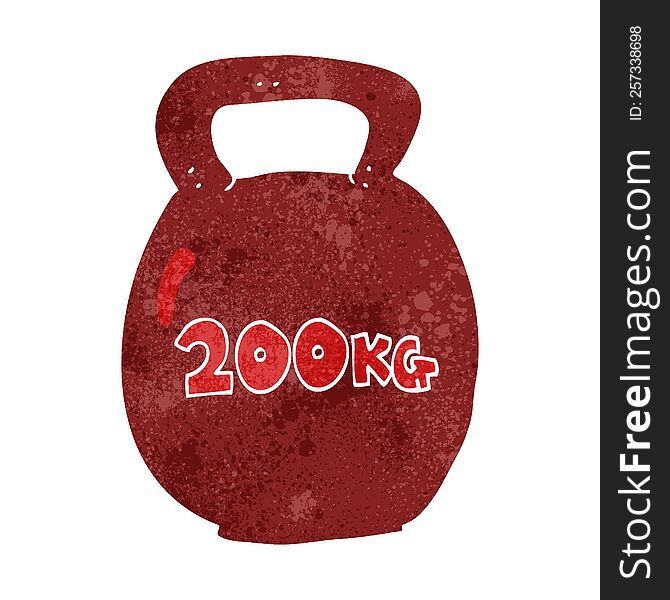 freehand retro cartoon 20kg kettle bell. freehand retro cartoon 20kg kettle bell