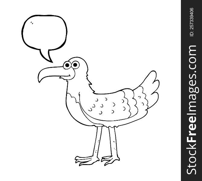 Speech Bubble Cartoon Seagull
