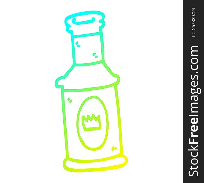 cold gradient line drawing cartoon alcoholic drink