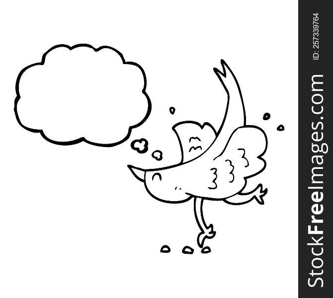 Thought Bubble Cartoon Bird