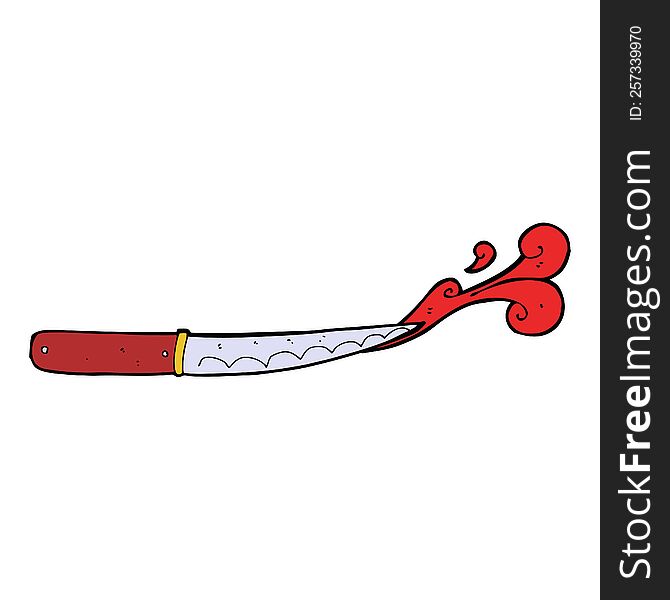 Cartoon Kitchen Knife Cutting