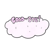 Textured Cartoon Goodbye Sign Stock Photography