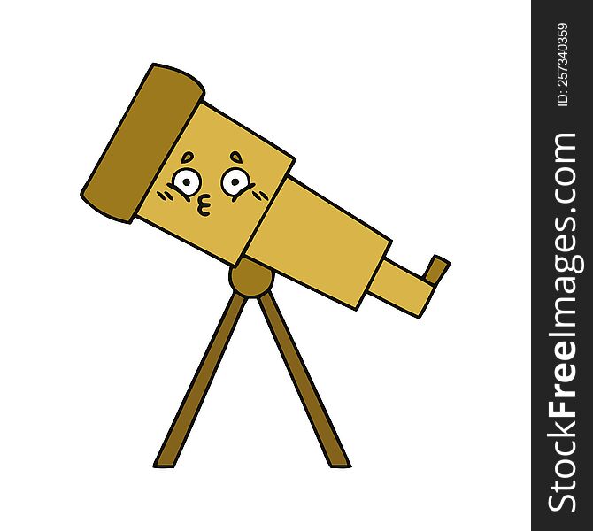 cute cartoon telescope