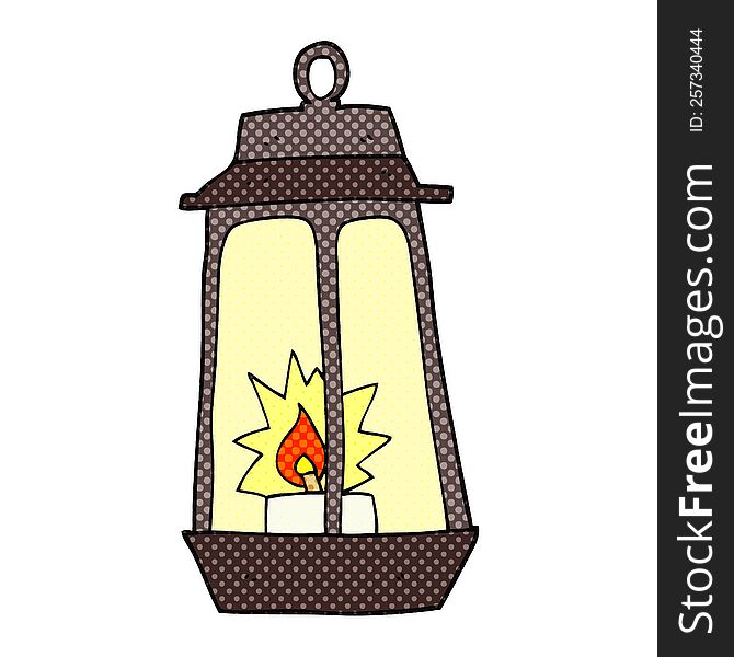 freehand drawn cartoon lantern