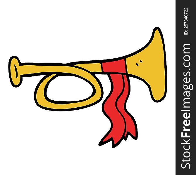 Cartoon Doodle Brass Horn