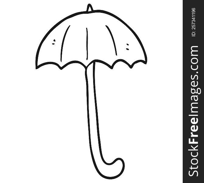 black and white cartoon umbrella