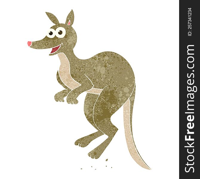 Retro Cartoon Kangaroo