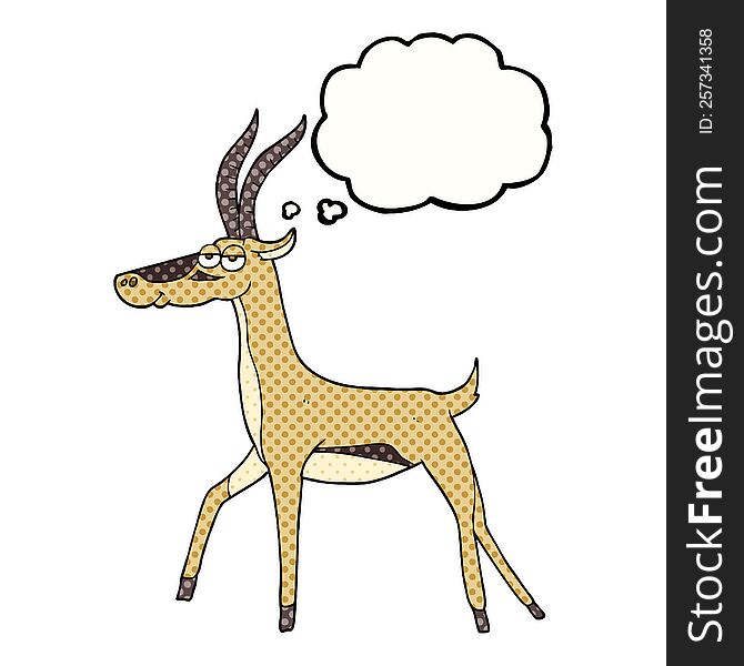 thought bubble cartoon gazelle