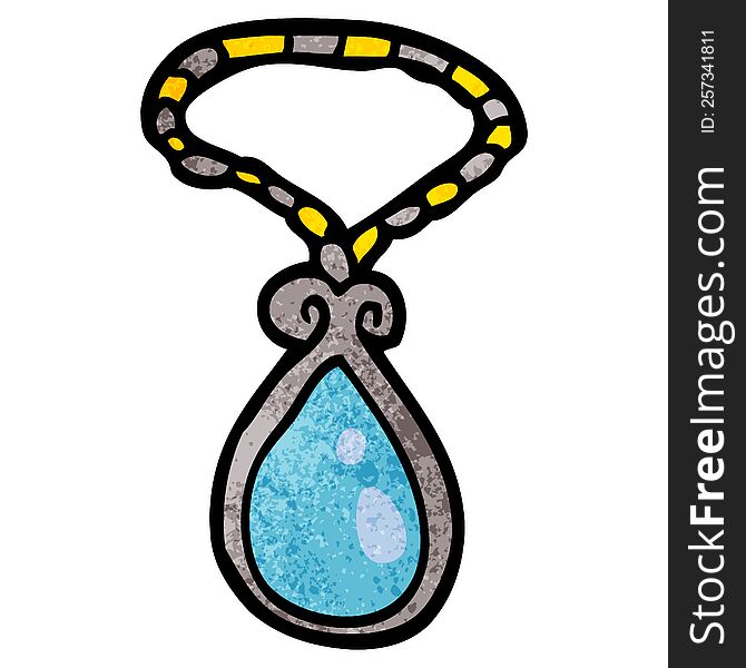 Cartoon Doodle Of A Pendant