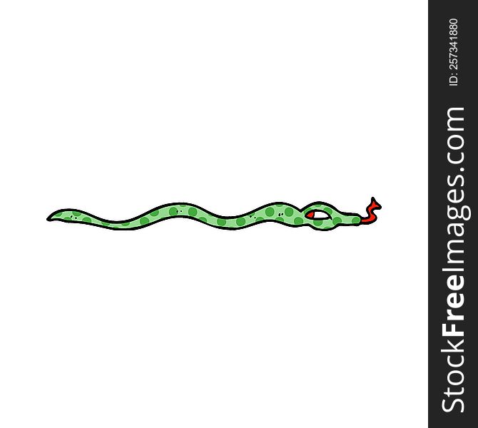 cartoon doodle poisonous snake