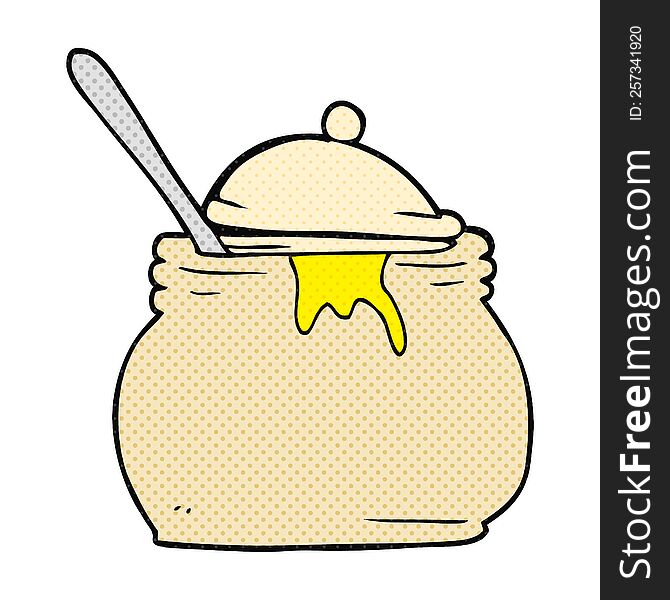 cartoon mustard pot