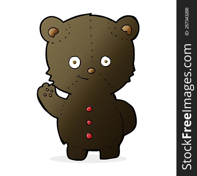 Cartoon Black Bear Cub