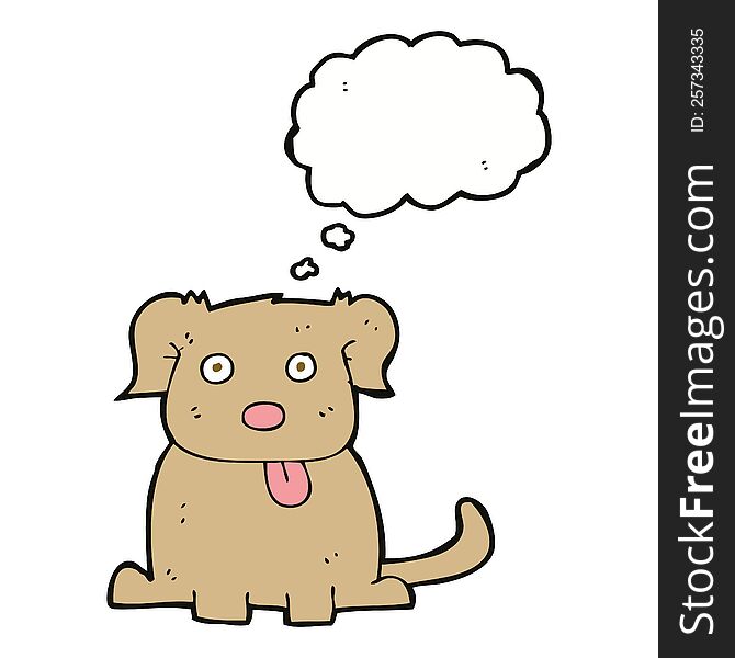 Cartoon Dog With Thought Bubble