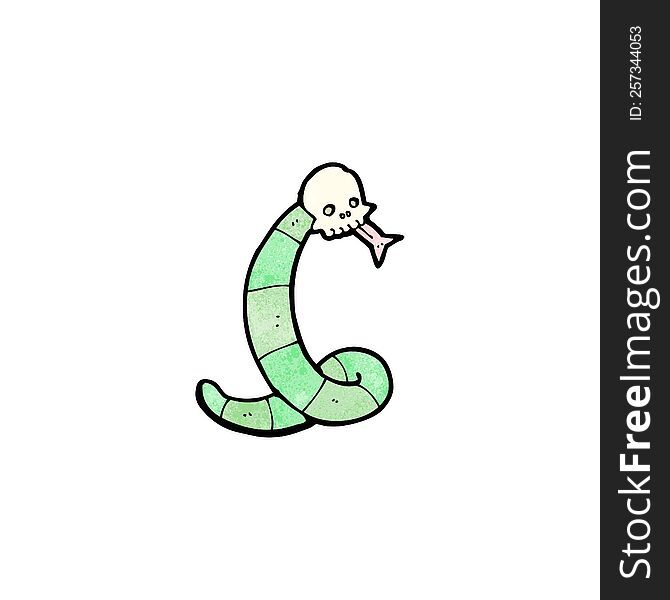 cartoon spooky snake